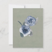 Dusty Blue Sage Peony Bridesmaids Luncheon Einladung (Rückseite)