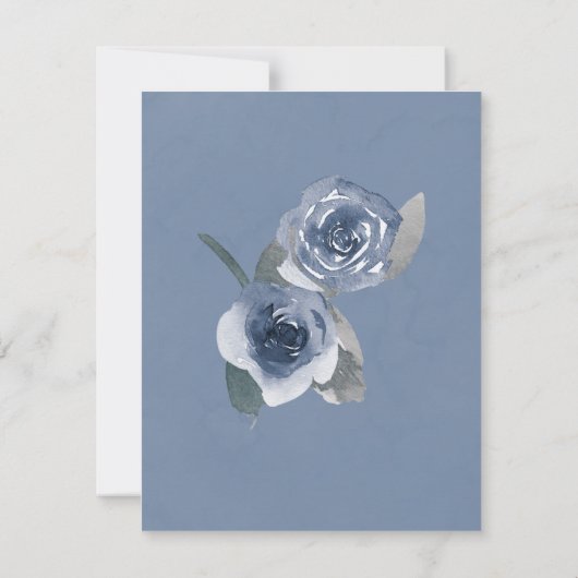 Dusty Blue Sage Peony Bridesmaids Luncheon Einladung (Rückseite)