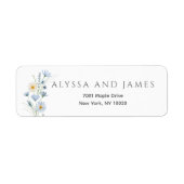 Dusty Blue Sage Wildflower Wedding Return Address (Vorne)