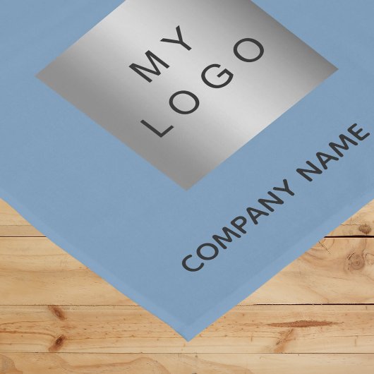 Dusty Blue Salon Business Logo Kurzer Tischläufer