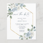 Dusty Blue Save the Date (Vorderseite)