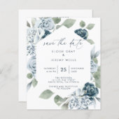 Dusty Blue Save the Date (Vorne/Hinten)