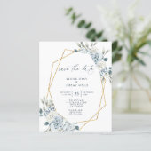 Dusty Blue Save the Date (Stehend Vorderseite)