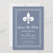 Dusty Blue Save the Date laden Einladung (Vorderseite)