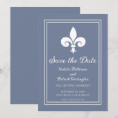 Dusty Blue Save the Date laden Einladung (Vorne/Hinten)