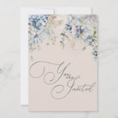 Dusty Blue Save the Date | Romantisches Pastell-De (Rückseite)