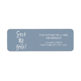 Dusty Blue Save the Date Rücksendeadresse