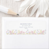 Dusty Blue Script Boho Wildflowers Wedding  (Insitu)