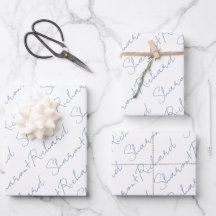 Dusty-Blue-Script-Kalligraphienamen Hochzeit