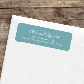Dusty Blue Script Names Wedding Address
