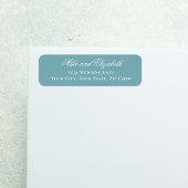 Dusty Blue Script Names Wedding Address