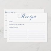 Dusty Blue Script Recipe Card (Vorne/Hinten)