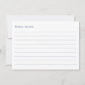Dusty Blue Script Recipe Card (Rückseite)