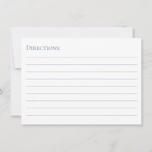 Dusty Blue Script Recipe Card (Rückseite)