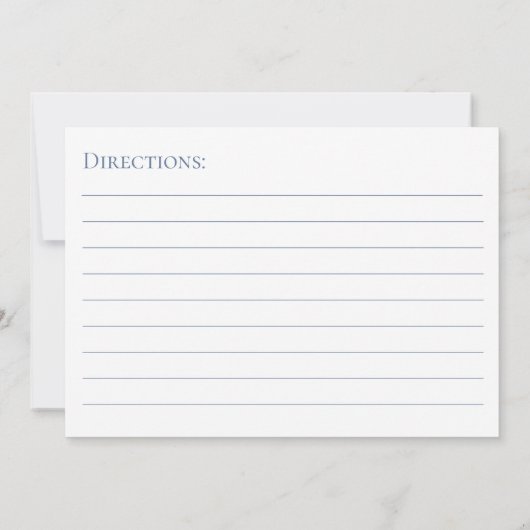 Dusty Blue Script Recipe Card (Rückseite)