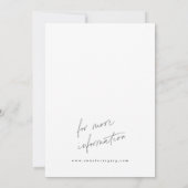 Dusty Blue Script Save the Date Foto Card Einladung (Rückseite)