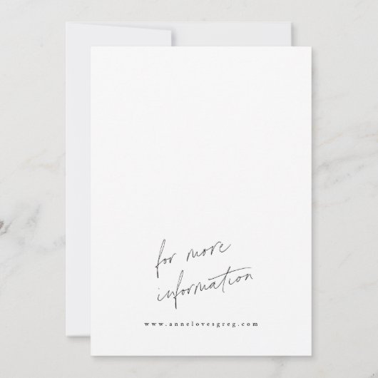 Dusty Blue Script Save the Date Foto Card Einladung (Rückseite)