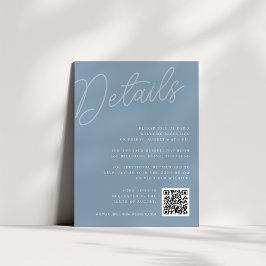 Dusty Blue | Script Watermark All-in-One Details Begleitkarte