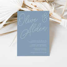 Dusty Blue | Script Watermark Wedding