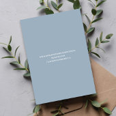 Dusty Blue Script Wedding RSVP QR Code Enclosure Begleitkarte