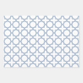 Dusty Blue Seamless Geometric Pattern Geschenkpapier Set (Vorderseite)