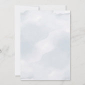 Dusty Blue Seashell Pampas Beach Arch Wedding Einladung (Rückseite)