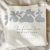 Dusty Blue She fand ihre perfekte Pear Bridal Show Serviette