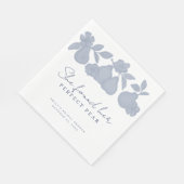 Dusty Blue She fand ihre perfekte Pear Bridal Show Serviette (Ecke)