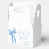Dusty Blue Sie bindet das Brautparty des Knotens Geschenkschachtel (Geöffnet)