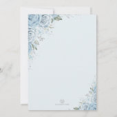 Dusty Blue Silver 16 . Geburtstag 16. Geburtstag Einladung (Rückseite)