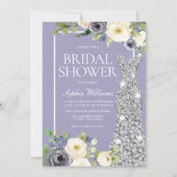 Dusty Blue Silver Diamond Dress Brautparty