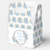 Dusty Blue Silver Elegante Blume 16 . Geburtstag Geschenkschachtel (Geöffnet)