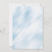 Dusty Blue & Silver Floral Elegance Wedding Einladung (Rückseite)