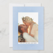 Dusty Blue Silver Floral Engagement Party Photo Einladung (Rückseite)