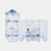 Dusty Blue Silver Floral Princess SWEET 16 Geschenkschachtel (Ungefaltet)