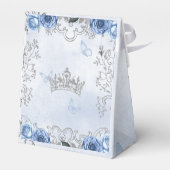Dusty Blue Silver Floral Princess SWEET 16 Geschenkschachtel (Rückseite)