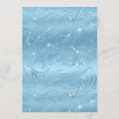 Dusty Blue Silver Glitzer 12x18" Wedding Menu Menükarte (Rückseite)