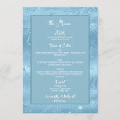 Dusty Blue Silver Glitzer 12x18" Wedding Menu Menükarte (Vorderseite)