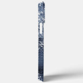 Dusty Blue Silver Glitzer Funkelnd Case-Mate iPhone Hülle (Rückseite / Rechts)