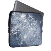 Dusty Blue Silver Glitzer Funkelnd Laptopschutzhülle (Vorne Rechts)