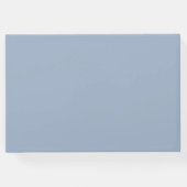 Dusty Blue Silver Glitzer Script Gästebuch (Rückseite)