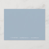 Dusty Blue Silver Heart Script Business Vielen Dan Postkarte (Rückseite)