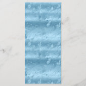 Dusty Blue Silver Marble Glitzer 4x9 Hochzeitmenü Menükarte (Rückseite)