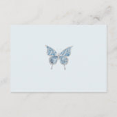 Dusty Blue Silver Quinceanera 15. Geburtstag UAWG Begleitkarte (Rückseite)