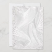 Dusty Blue Silver Rose Brunch und Bubbly Einladung (Rückseite)