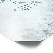 Dusty Blue Silver Rose Wedding Cards Schild (Ecke)