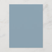 Dusty Blue Simple Elegant Wedding 1 Enclosure Card Begleitkarte (Rückseite)