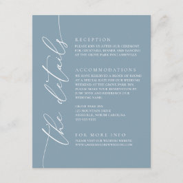 Dusty Blue Simple Elegant Wedding 1 Enclosure Card Begleitkarte