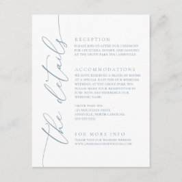 Dusty Blue Simple Elegante Wedding 2 Begleitkarte