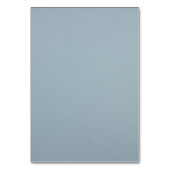 Dusty Blue Simple Floral Script Minimalistischer C Tischnummer (Rückseite)